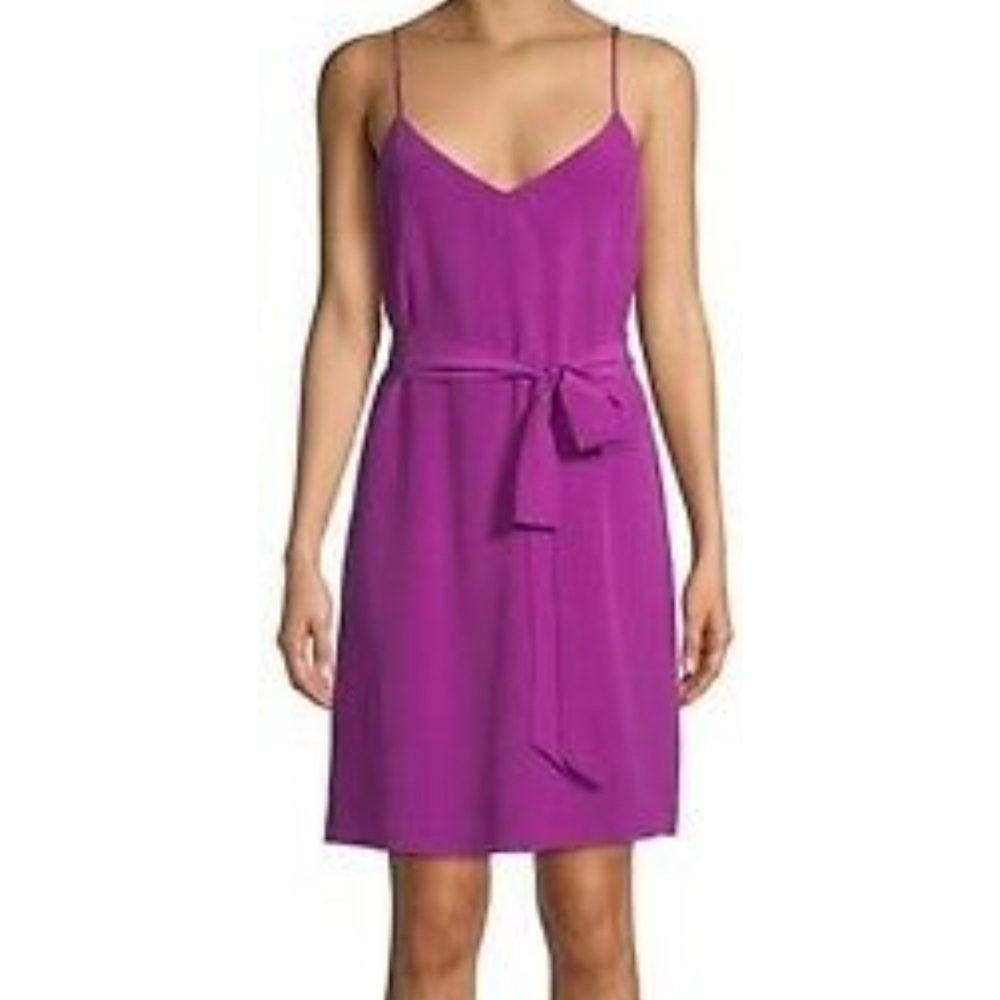 Beautiful color NWT L’Agence Belted Silk Mini Dress